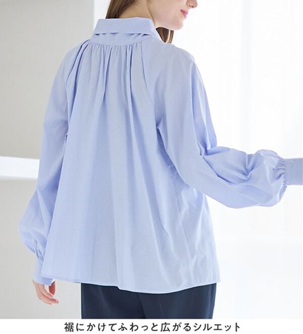 alotta（アロッタ）の「前後２ＷＡＹボウタイデザインシャツブラウス（ブラウス）」｜詳細画像