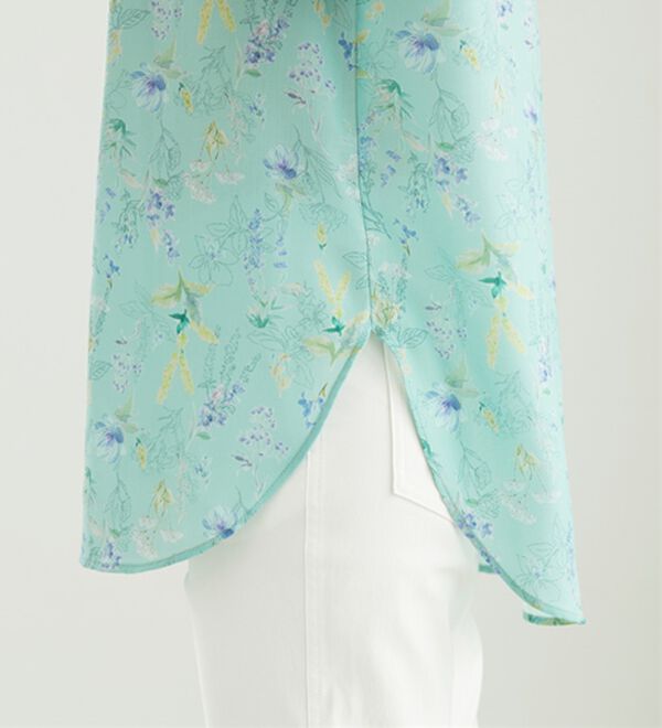 BELLUNA（ベルーナ）の「涼感柔らか袖リボンチュニック（チュニック）」｜詳細画像