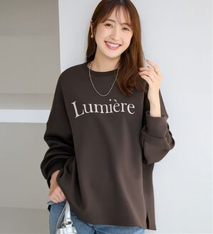 alotta（アロッタ）の「大人可愛いゆったりロゴスウェット（トレーナー・スウェット）」｜チャコール