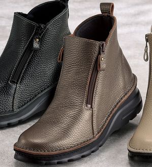 ルフラン（ルフラン）の「＜アビータ＞４Ｅ牛革ダブルファスナーブーツ（ブーツ）」｜ブロンズ