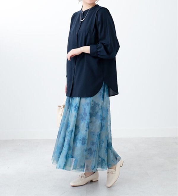 BELLUNA（ベルーナ）の「ビンテージ素材肩タックブラウス（ブラウス）」｜詳細画像