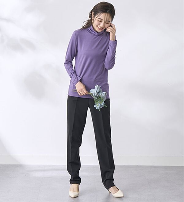 BELLUNA（ベルーナ）の「なめらかテンセル（ＴＭ）繊維ストレッチプルオーバー（カットソー）」｜詳細画像