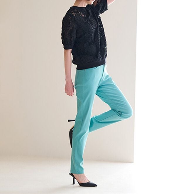 RANAN（ラナン）の「花柄立体レースリブ切替プルオーバー（ブラウス）」｜詳細画像