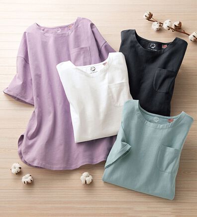 ルフラン（ルフラン）の「【４色組】１枚で決まる！ＵＳＡコットンビッグＴシャツ（Tシャツ）」