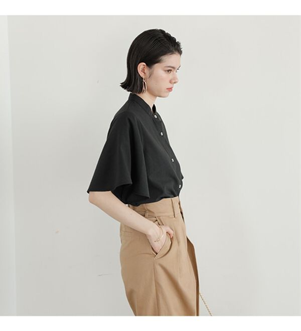 GeeRA（ジーラ）の「フレアー袖バンドカラーブラウス（ブラウス）」｜詳細画像