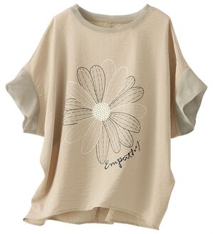 BELLUNA（ベルーナ）の「夏の主役！花柄プリントメッシュ使いブラウス（ブラウス）」｜詳細画像