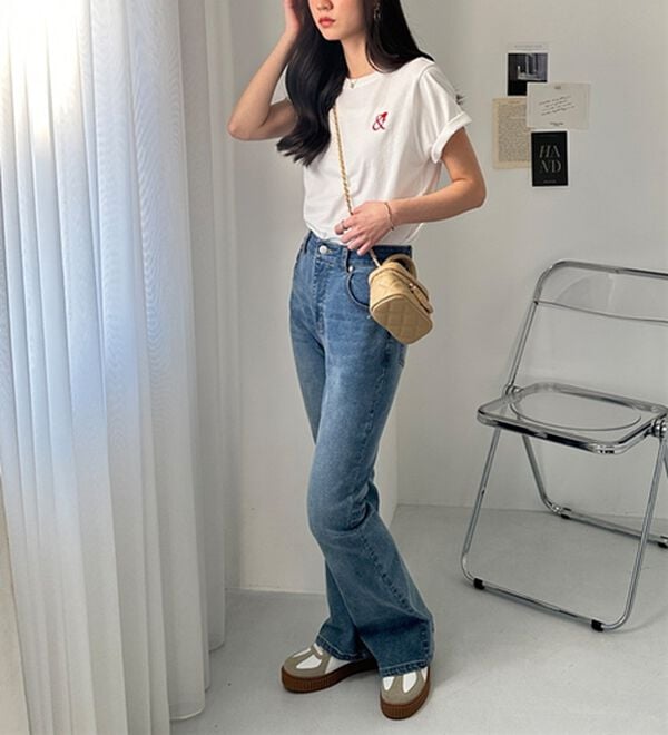 GeeRA（ジーラ）の「アンドハート刺しゅうＴシャツ（Tシャツ）」｜詳細画像