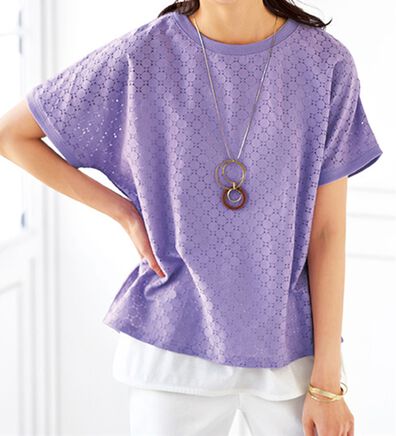 BELLUNA（ベルーナ）の「レース素材プルオーバーアンサンブル（アンサンブル）」