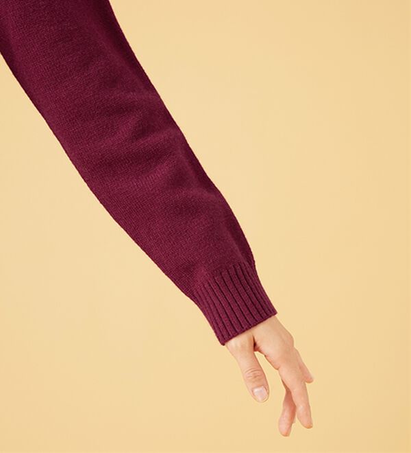 BELLUNA（ベルーナ）の「パッチワーク調ケーブルニットチュニック（チュニック）」｜詳細画像