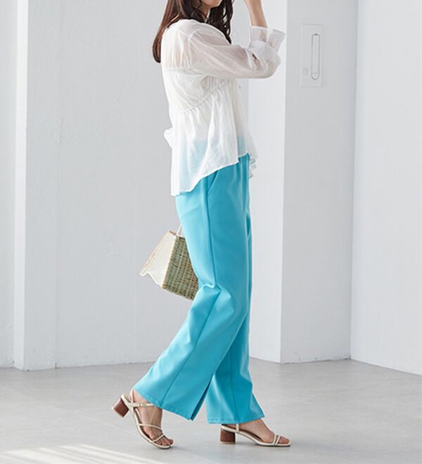 RANAN（ラナン）の「機能付センタースリットフレアーパンツ（フルレングスパンツ）」｜詳細画像