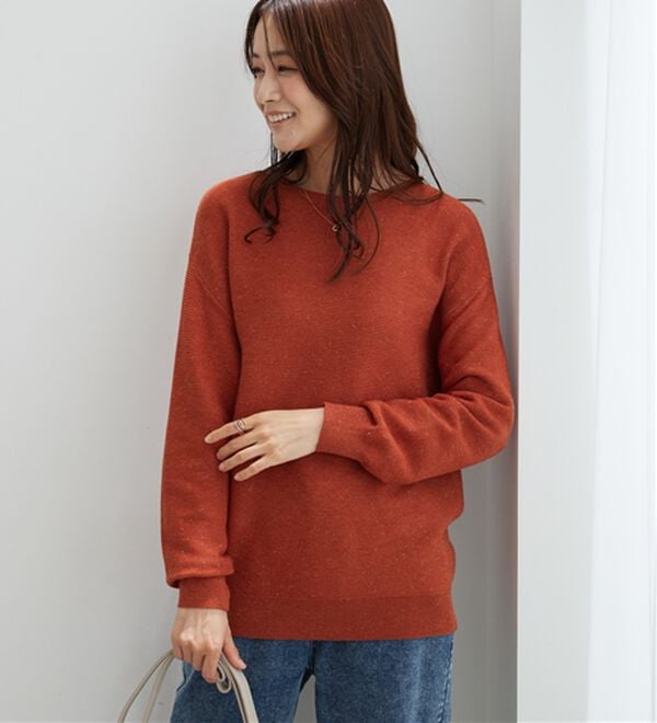 BELLUNA（ベルーナ）の「ラメ調もちもちニットプルオーバー（ニット・セーター）」｜詳細画像