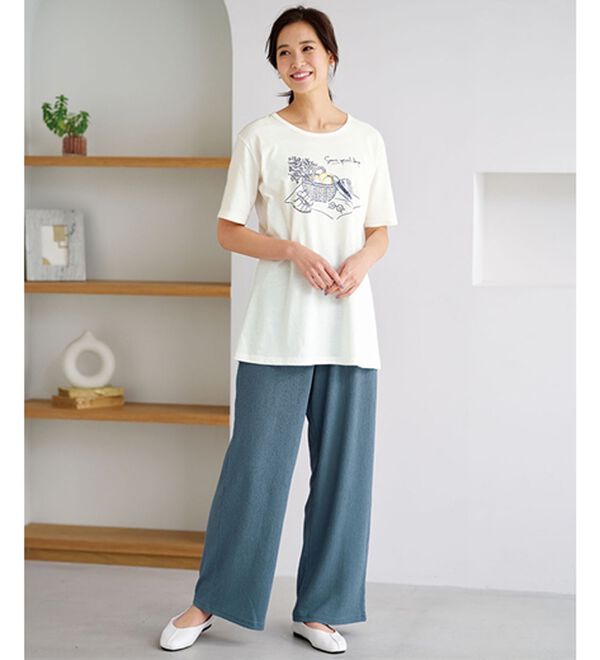 BELLUNA（ベルーナ）の「綿１００％プリントＴシャツ（Tシャツ）」｜詳細画像