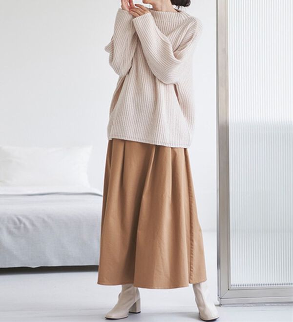 RANAN（ラナン）の「はっ水！タックスカート（ロングスカート）」｜詳細画像