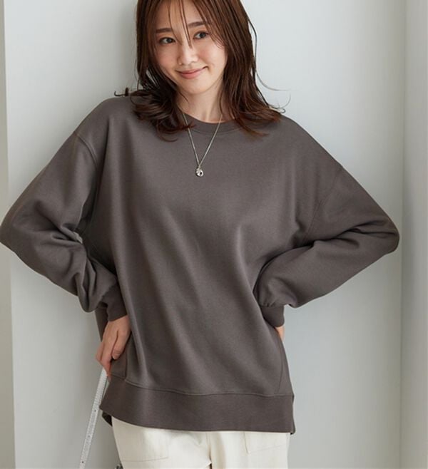 BELLUNA（ベルーナ）の「軽やか綿混！大人サマ見えスウェット（カットソー）」｜詳細画像