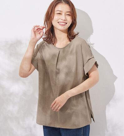 Viola e Viola（ヴィオラ エ ヴィオラ）の「【接触冷感】綿１００％前後２ＷＡＹタックトップス　さらひやりコットン（カットソー）」