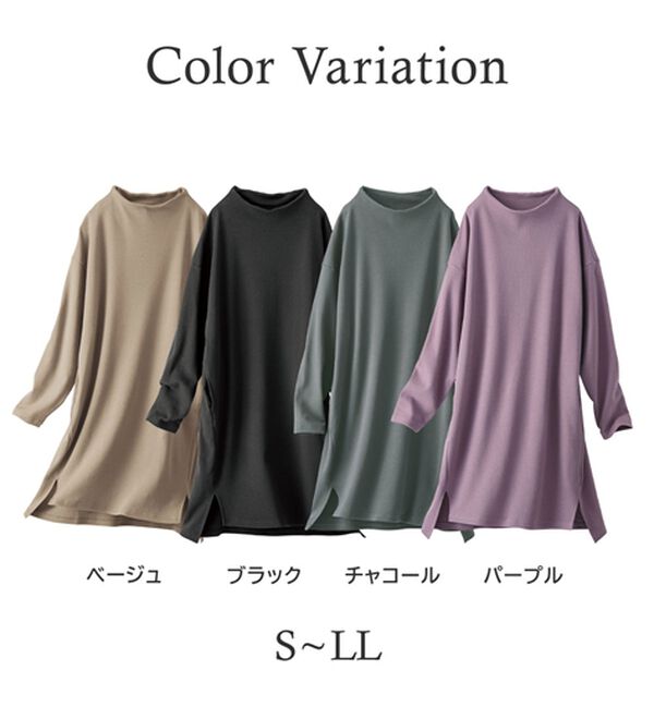 BELLUNA（ベルーナ）の「《ＨｕｇＲｅａｍコットン》ボトルネックチュニック（チュニック）」｜詳細画像