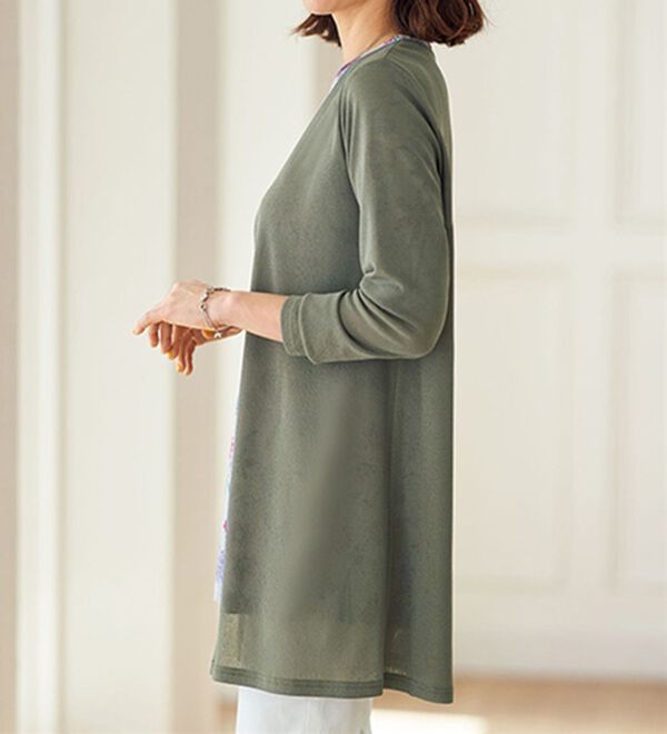 BELLUNA（ベルーナ）の「コーデが完成！花柄プリントカーディガンアンサンブル（アンサンブル）」｜詳細画像