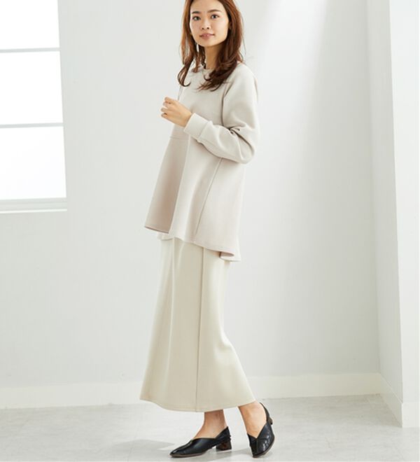 BELLUNA（ベルーナ）の「裏起毛ふくれジャカードペプラムチュニック（チュニック）」｜詳細画像