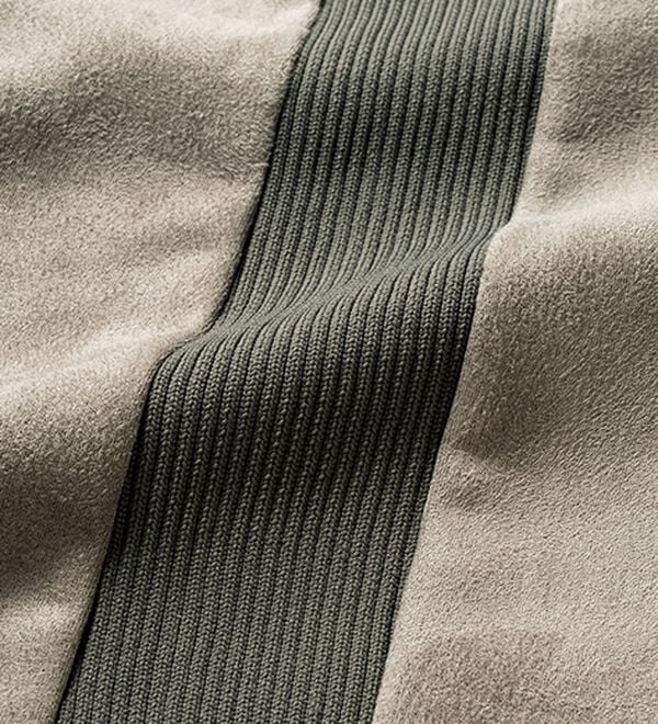 ルフラン（ルフラン）の「リブ切替スエード調スーツ＜イレッサ＞（セットアップ）」｜詳細画像