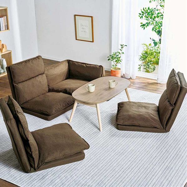 リクライニングフロアコーナーソファ＜ローソファ・ハイバック