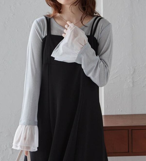 RANAN（ラナン）の「フレアーチュール袖スラブシアーＴ（カットソー）」｜詳細画像