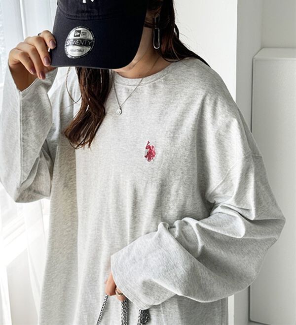 GeeRA（ジーラ）の「【Ｕ．Ｓ．ＰＯＬＯ ＡＳＳＮ】オーバーサイズ刺しゅうロンＴ（カットソー）」｜詳細画像