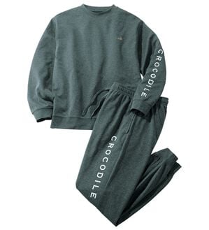 「＜クロコダイル＞リカバリーウェア上下セット（メンズルームウェア）」｜杢グレー