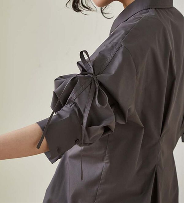 RANAN（ラナン）の「ウエストタック袖リボンシャツ（シャツ）」｜詳細画像
