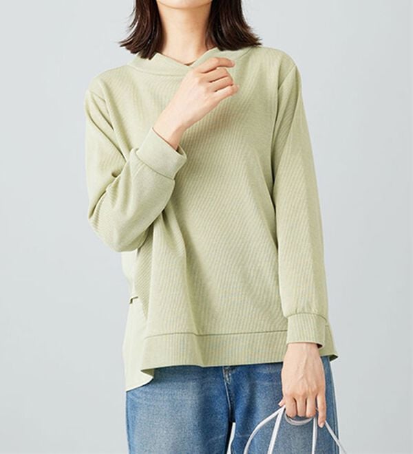 BELLUNA（ベルーナ）の「ラメ調バックフレアー切替プルオーバー（カットソー）」｜詳細画像