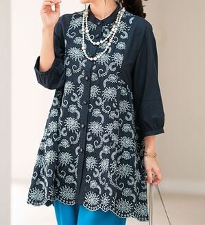 ルフラン（ルフラン）の「綿刺しゅうチュニック＜リルティ＞（チュニック）」｜詳細画像