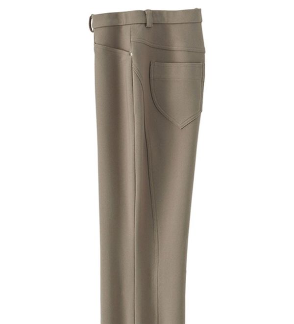 BELLUNA（ベルーナ）の「すっきり伸びる！ハイテンション美脚パンツ　ストレート（フルレングスパンツ）」｜グレージュ