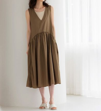 RANAN（ラナン）の「深Ｖネックティアードジャンスカ（ジャンパースカート）」