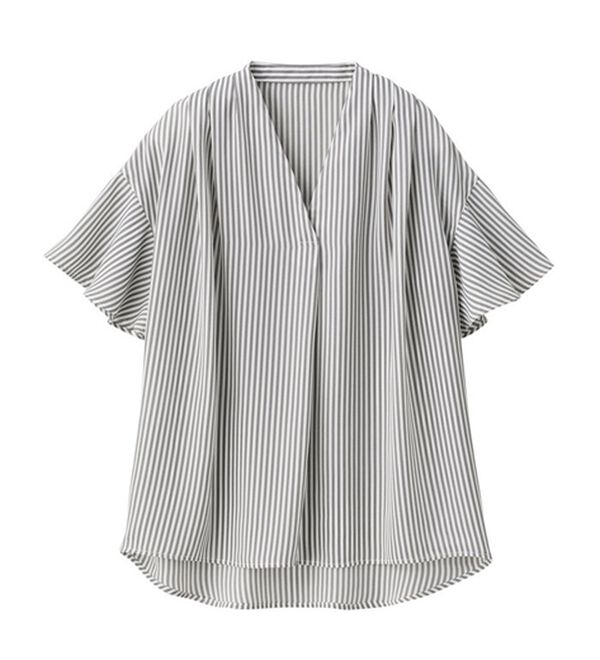 GeeRA（ジーラ）の「サラサラ涼しい！着やせも叶うフレアー袖ブラウス（ブラウス）」｜詳細画像