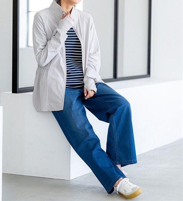 BELLUNA（ベルーナ）の「ギャザー切替ラッシュガードＵＶ対策ジャケット（パーカー）」｜詳細画像