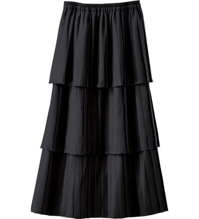 BELLUNA（ベルーナ）の「アシメデザインプリーツスカート（ロングスカート）」