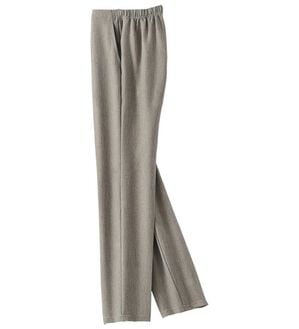 BELLUNA（ベルーナ）の「日本製ストレッチ素材おでかけパンツ（フルレングスパンツ）」｜杢ベージュ