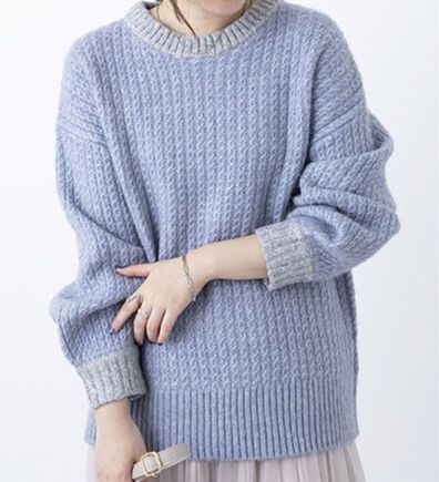 BELLUNA（ベルーナ）の「メランジ調配色ニットプルオーバー（ニット・セーター）」