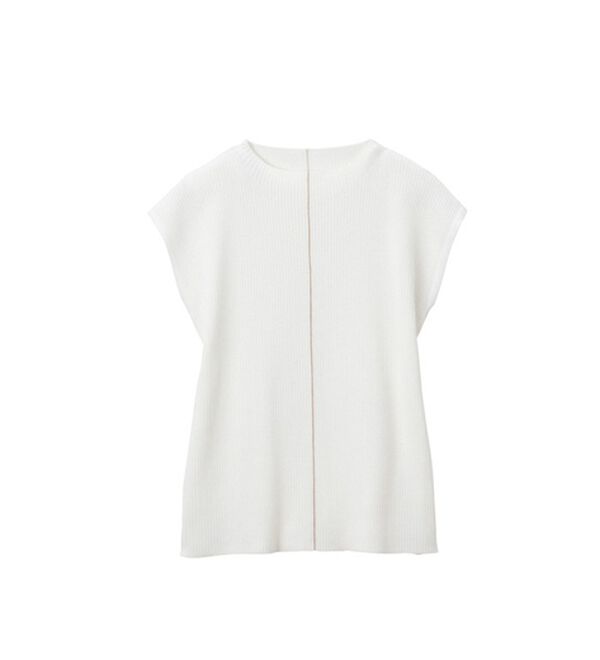 GeeRA（ジーラ）の「配色ラインフレンチスリーブニット（ニット・セーター）」｜詳細画像