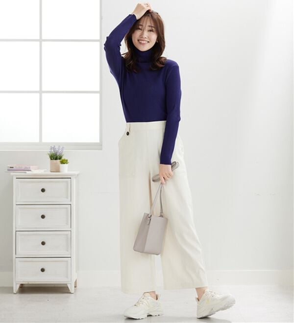 BELLUNA（ベルーナ）の「【安心感あるプチプラニット】リブニットタートルネックプルオーバー（ニット・セーター）」｜詳細画像