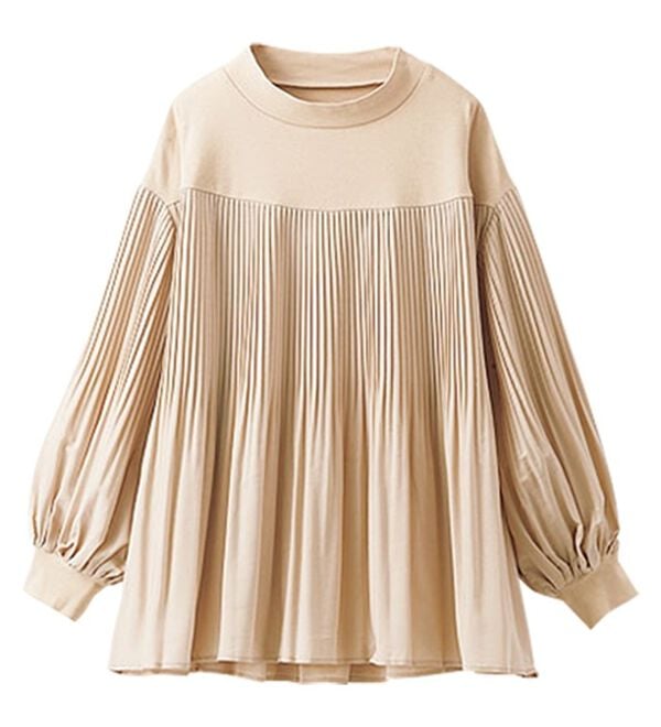 BELLUNA（ベルーナ）の「カットソー&times;プリーツ切替プルオーバー（カットソー）」｜詳細画像