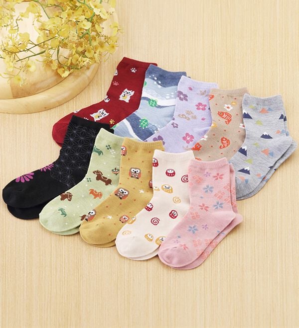 「【１０足組】ゴム跡付かない開運靴下（靴下・ストッキング）」｜詳細画像