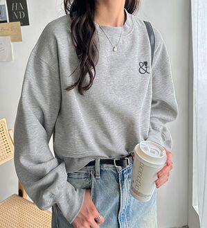 GeeRA（ジーラ）の「アンドハートショートスウェット（カットソー）」｜杢グレー