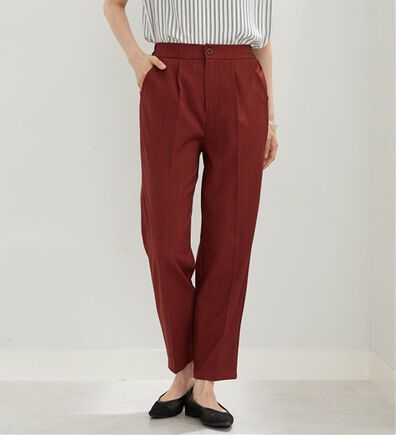 BELLUNA（ベルーナ）の「麻調素材美脚テーパードパンツ（テーパードパンツ）」
