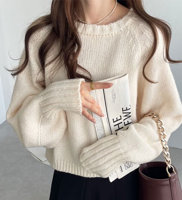 GeeRA（ジーラ）の「ボリュームスリーブショートニット（ニット・セーター）」｜詳細画像