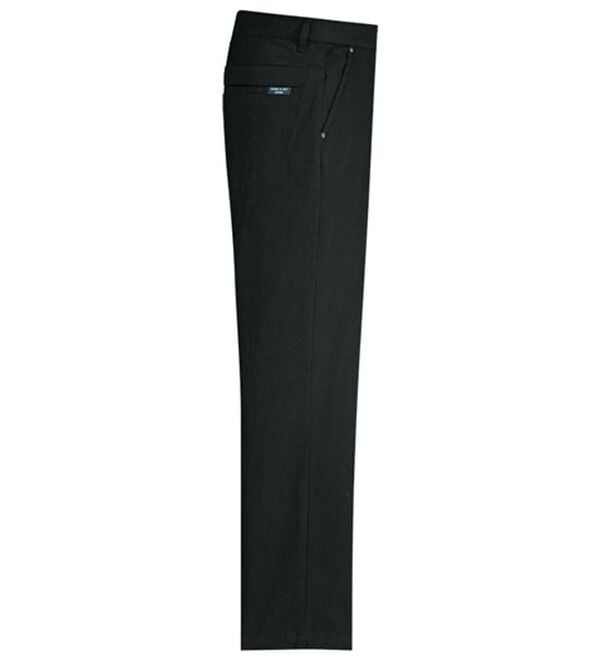 「＜コムルヴァン・オム＞ラクしてすっきり暖かパンツ（メンズフルレングスパンツ）」｜ブラック