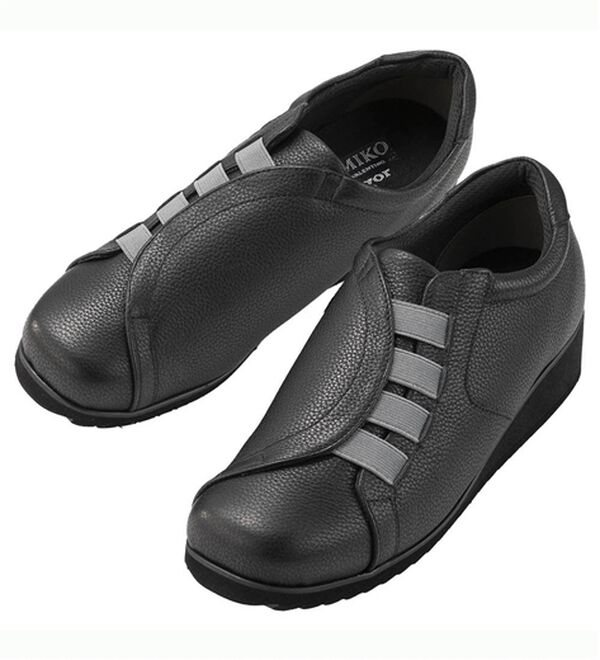 ルフラン（ルフラン）の「ラックウォーク　厚底レザースリッポン（スリッポン）」｜ブラック