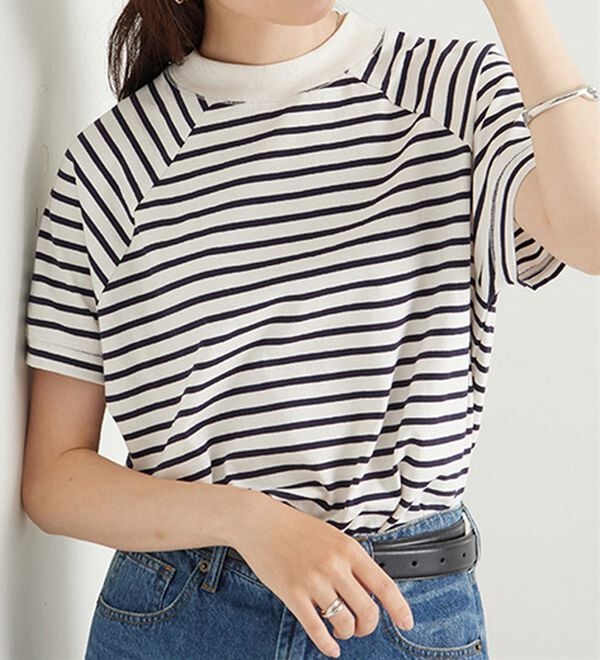 トップス n 華奢見せ！しっかり素材コットン100％Tシャツ - ベルーナ【公式】