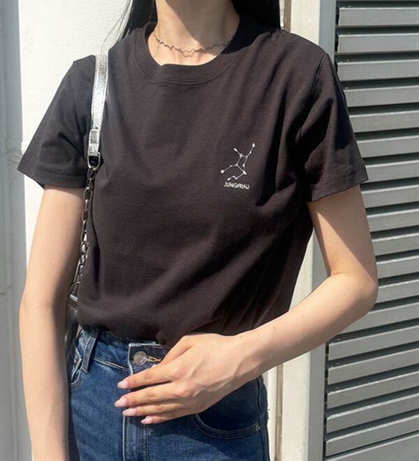 GeeRA（ジーラ）の「綿１００％アソート１ポイント刺しゅうＴシャツ（カットソー）」｜詳細画像