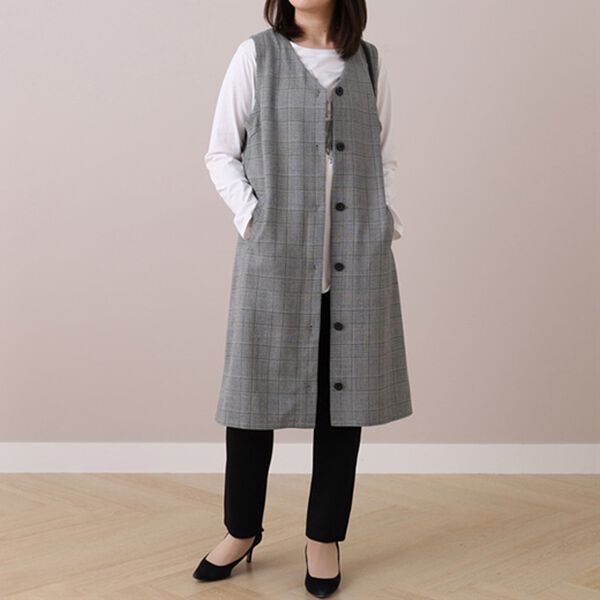 BELLUNA（ベルーナ）の「ボタン使いジャンパードレス（ジャンパースカート）」｜詳細画像