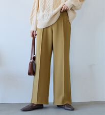 BELLUNA（ベルーナ）の「ラク＆キレイ！シルキージャージ素材ワイドパンツ（ワイドパンツ・ガウチョ）」